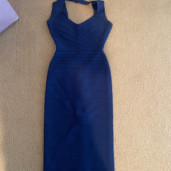 Herve Leger Blue Midi Dress - Picture 1 of 3